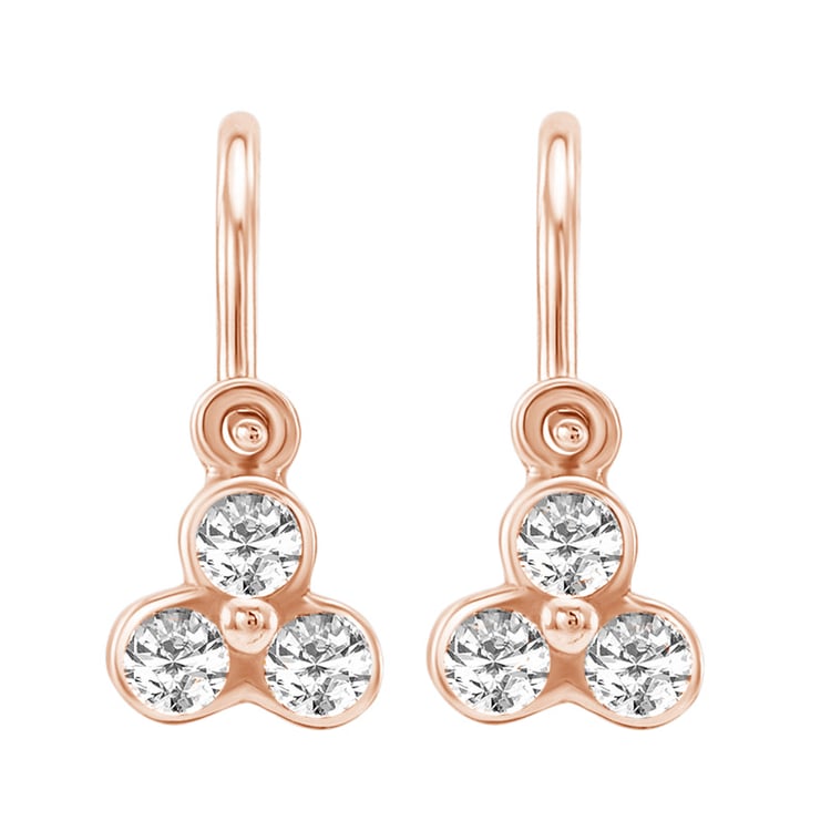 Goldene Kinderohrringe mit Lab Grown Diamanten Jasmine 145308