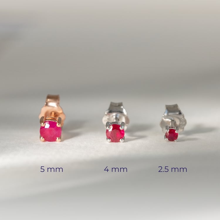 Ohrstecker mit Rubinen und Auswahl der Größe Franci 120465