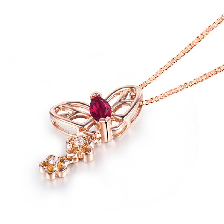 Goldkette mit Rubin 18448