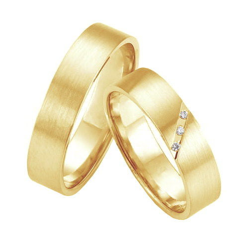 Goldene Eheringe mit Diamanten Arnel 96357