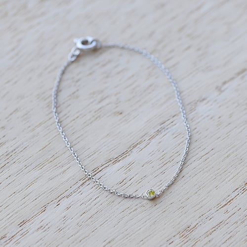Minimalistisches Armband aus Platin mit gelbem Diamant Bonato