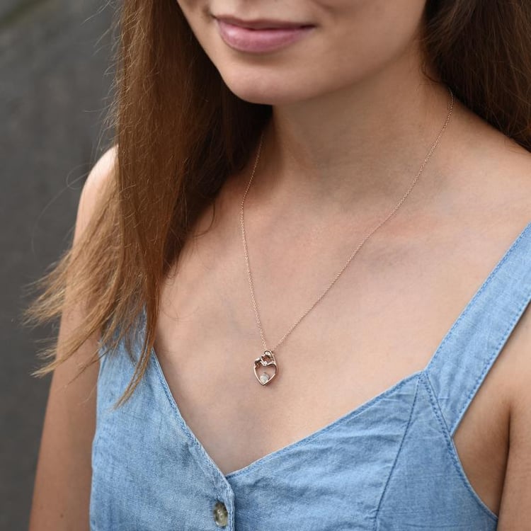 Anhänger Mutter und Kind mit weißem Opal und Diamant Ella 108841