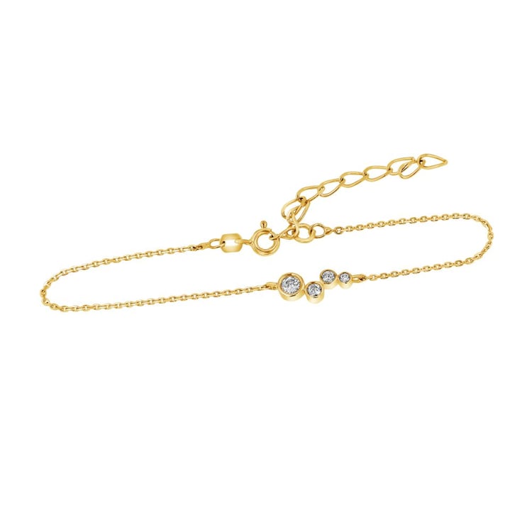 Modernes Silberarmband mit Diamanten Viola 163671