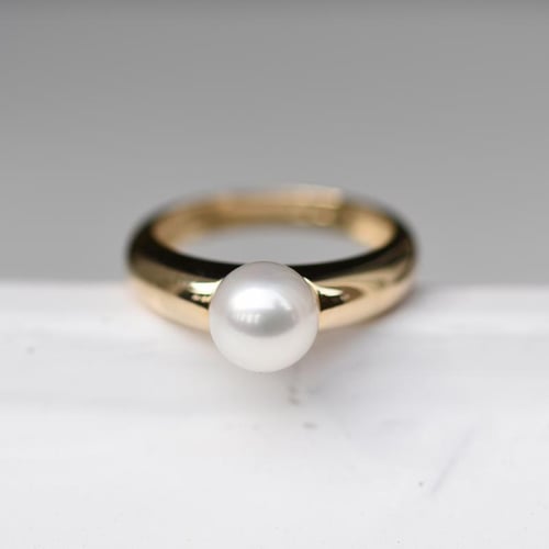 Perlenring mit 8mm großer Perle Racel