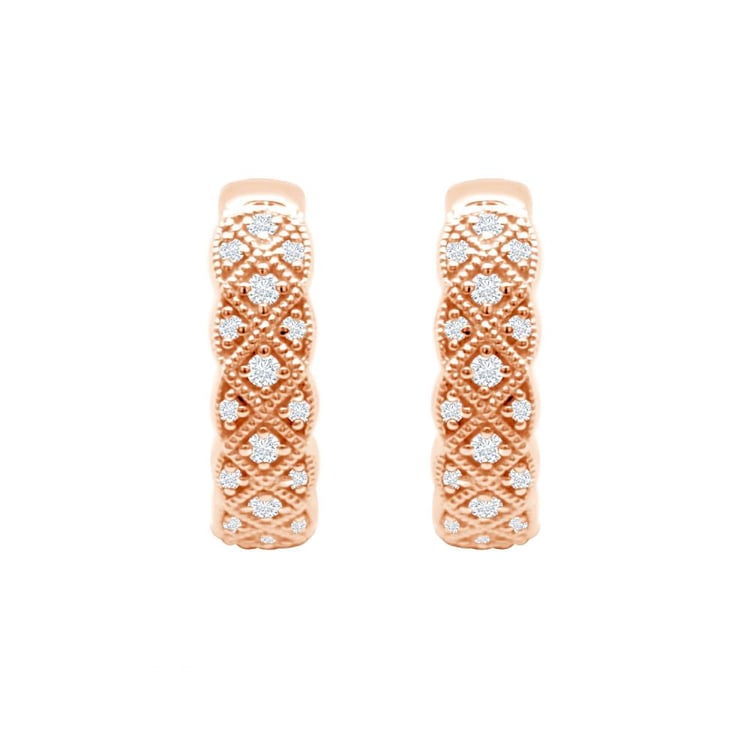 Silberne Creolen mit Diamanten Laura 160938