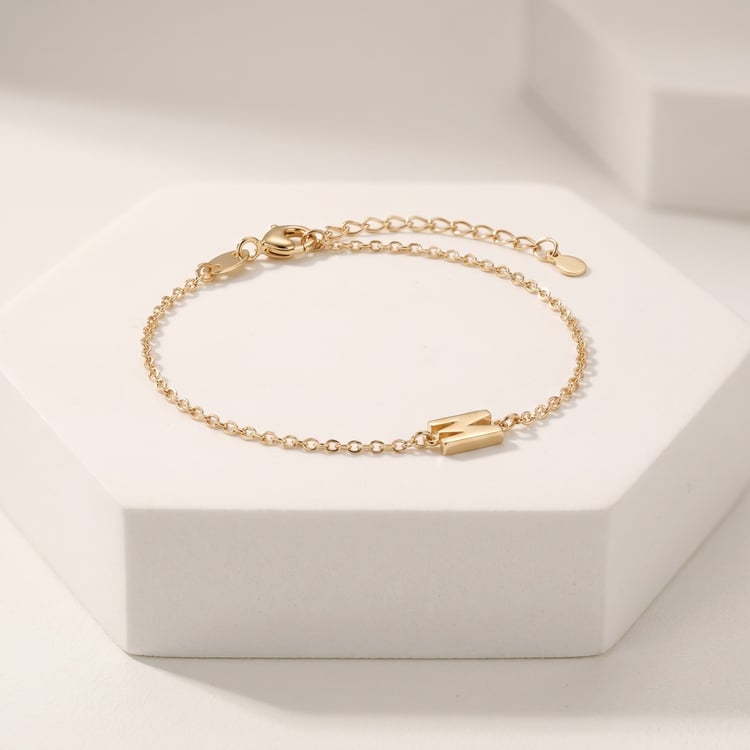 Silbernes Armband mit Buchstaben M Elinn 168493