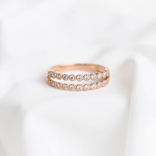 Doppelter Eternity-Ring mit Diamanten Winoc