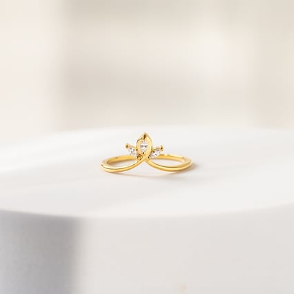 Ring in V-Form mit Lab Grown Marquise Diamanten Riori