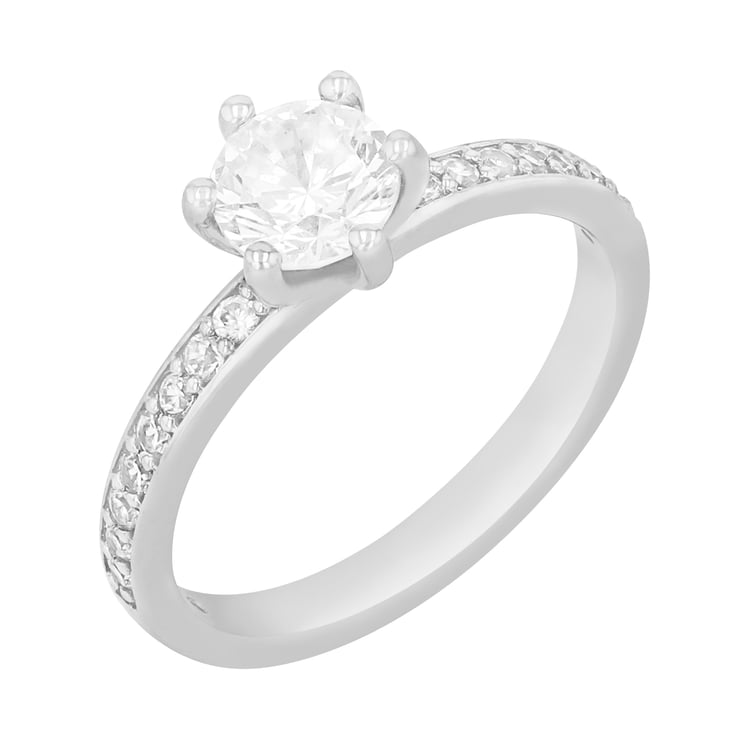 Silberner Ring mit Moissaniten Vanan