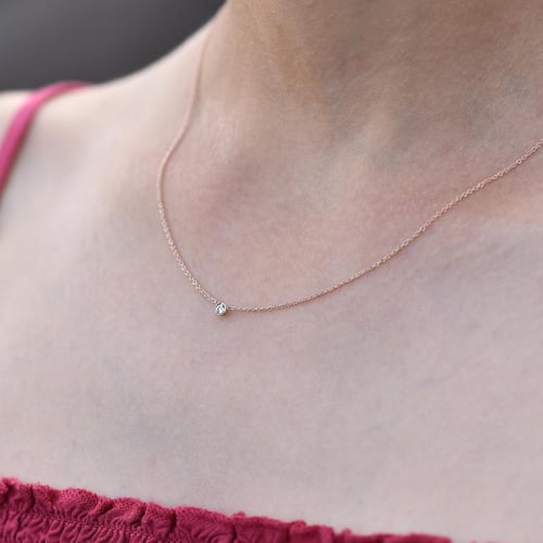 Minimalistische Halskette mit Diamanten Glosie