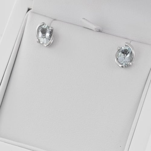 Ohrringe in Silber mit Aquamarin Vedast