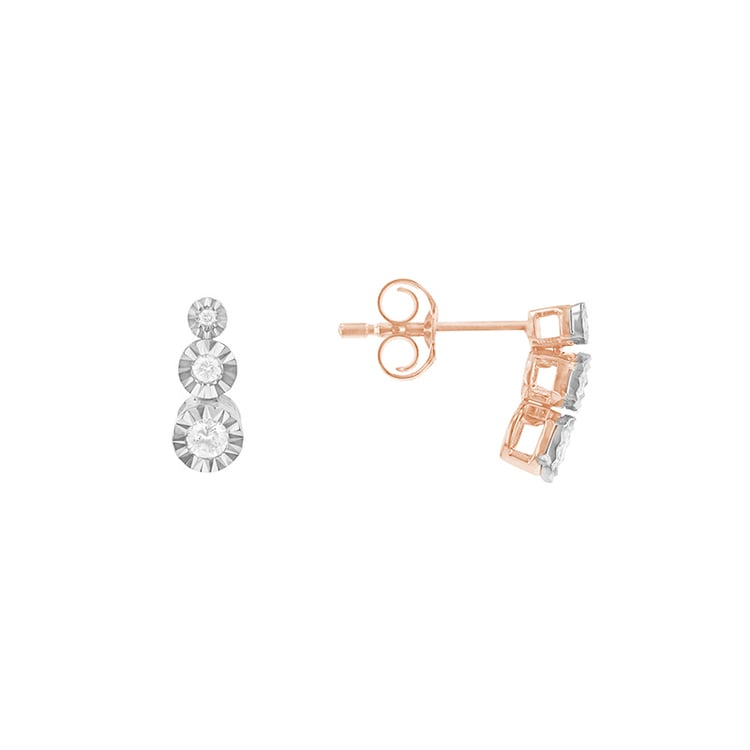 Minimalistische Ohrringe mit Diamanten Bahman 88599