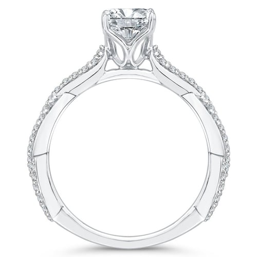 Goldener Verlobungsring mit Diamanten Boaz