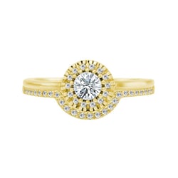 Verlobungsset mit Halo Ring und Diamanten Lieta