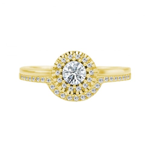 Verlobungsset mit Halo Ring und Diamanten Lieta