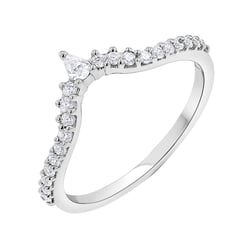 Eternityring in V-Form mit Diamanten Phineas