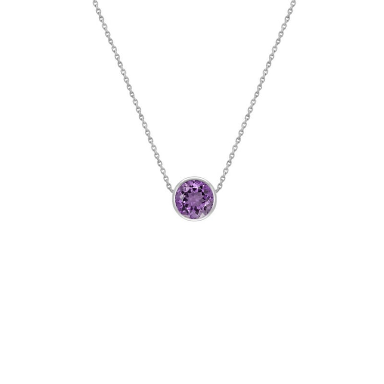 Halskette aus Platin mit Amethyst Jonie