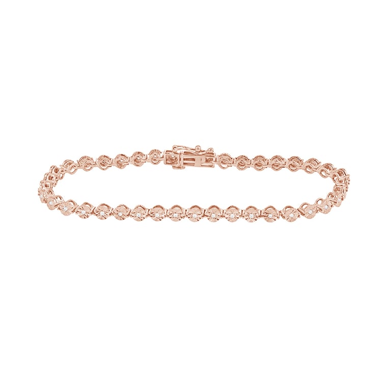 Silbernes Tennis Armband mit funkelnden Diamanten Jago 107979