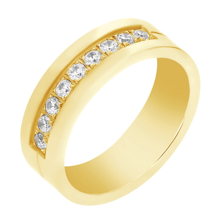 Goldene Eheringe mit Diamanten Luky 105509