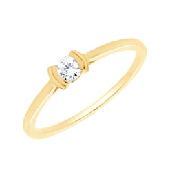 Minimalistischer Ring aus Silber mit Diamanten Otto