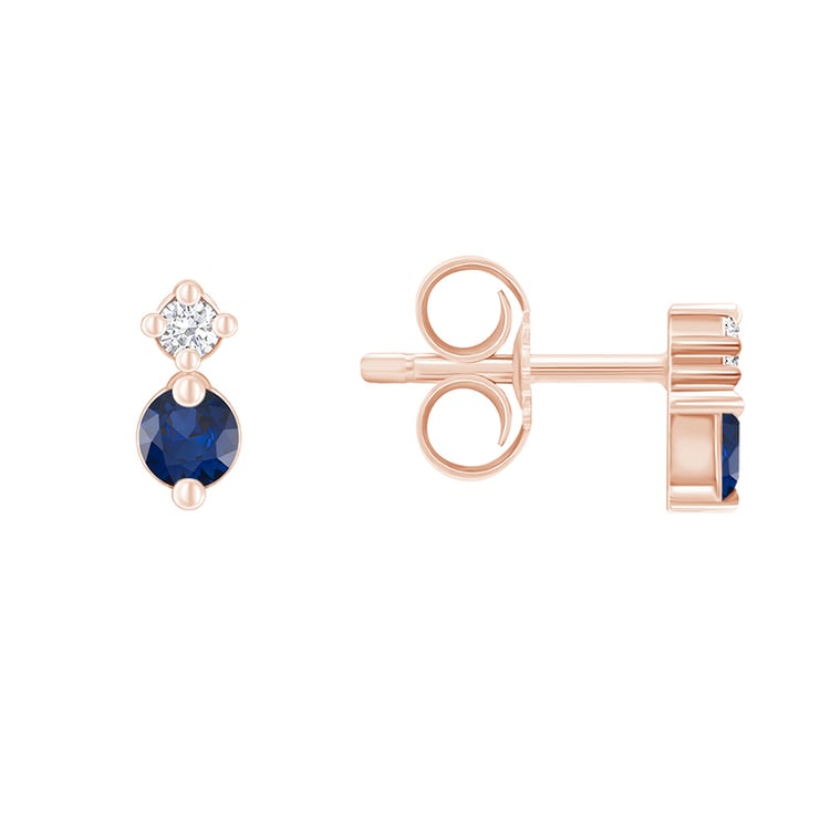 Minimalistische Ohrringe mit Saphiren und Diamanten Durante 89882