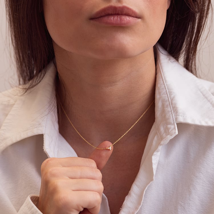 Halskette mit drei Lab Grown Diamanten Sharma 133215