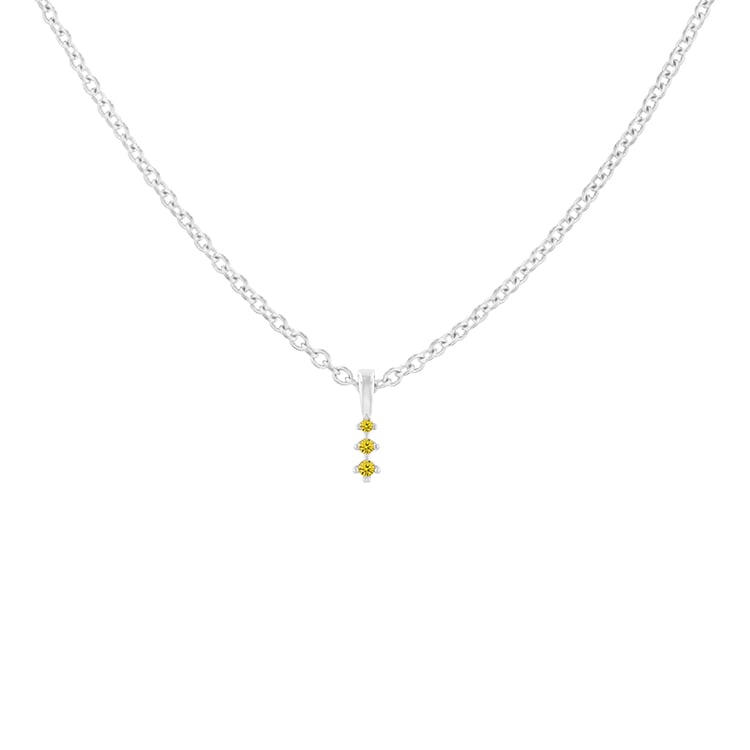 Zarter Anhänger mit gelben Diamanten Zusa