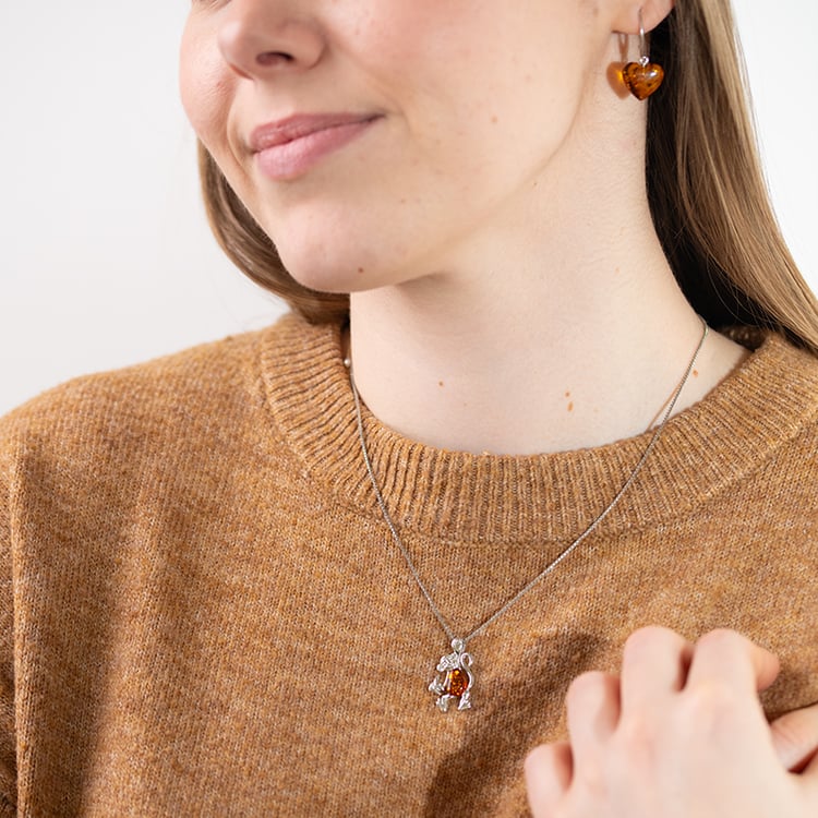 Silberner Anhänger in Form eines Äffchens Mabuk 150836