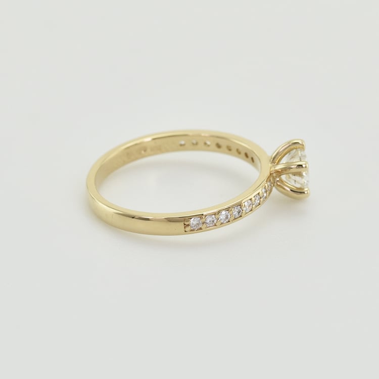 Verlobungsring aus Gold mit Diamant im Solitär-Pave Stil Vanan 41979