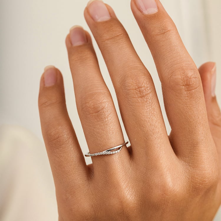 Atypischer Ring aus Silber mit Lab Grown Diamanten Terje 163021