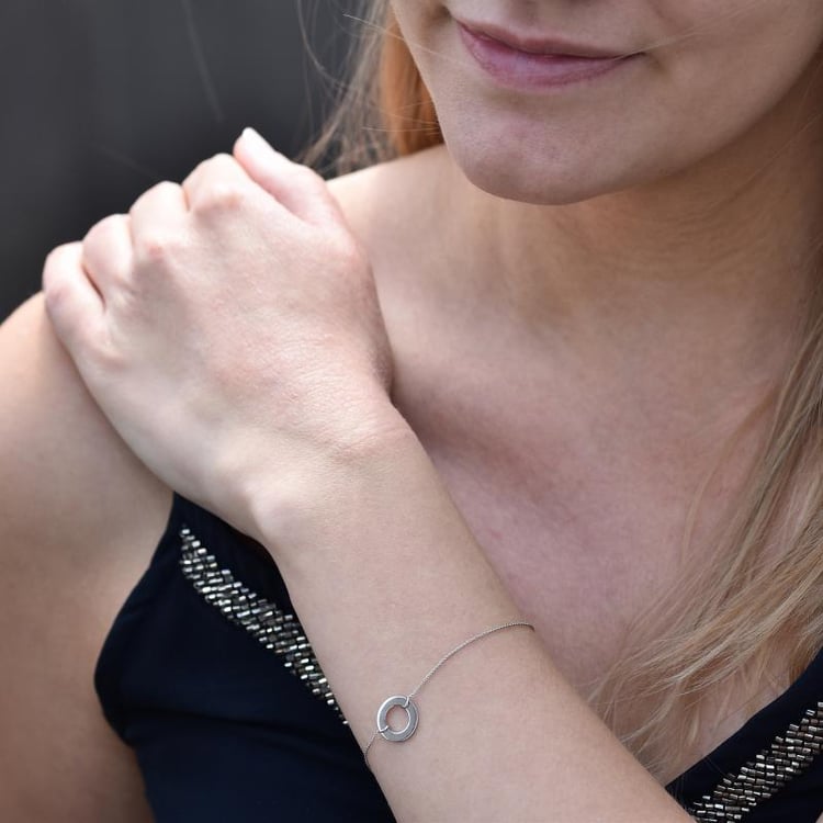 Trendy Armband aus Silber mit einem Diamanten Virginia 103008