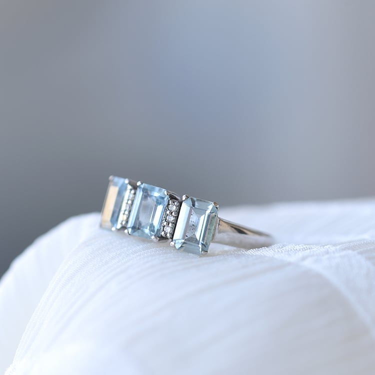 Goldring mit Aquamarin 61472