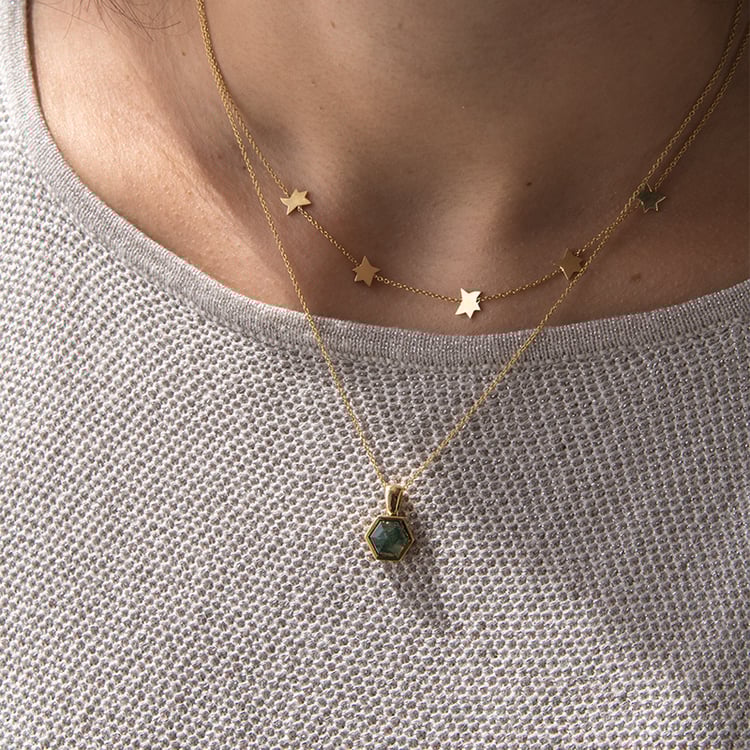 Eleganter Anhänger mit einem Moosachat Corinna 121375