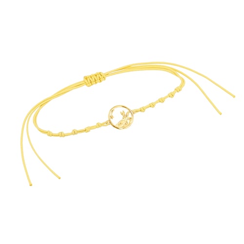 String Armband mit einem silbernen Anhänger mit einem Fuchs Der Kleine Prinz