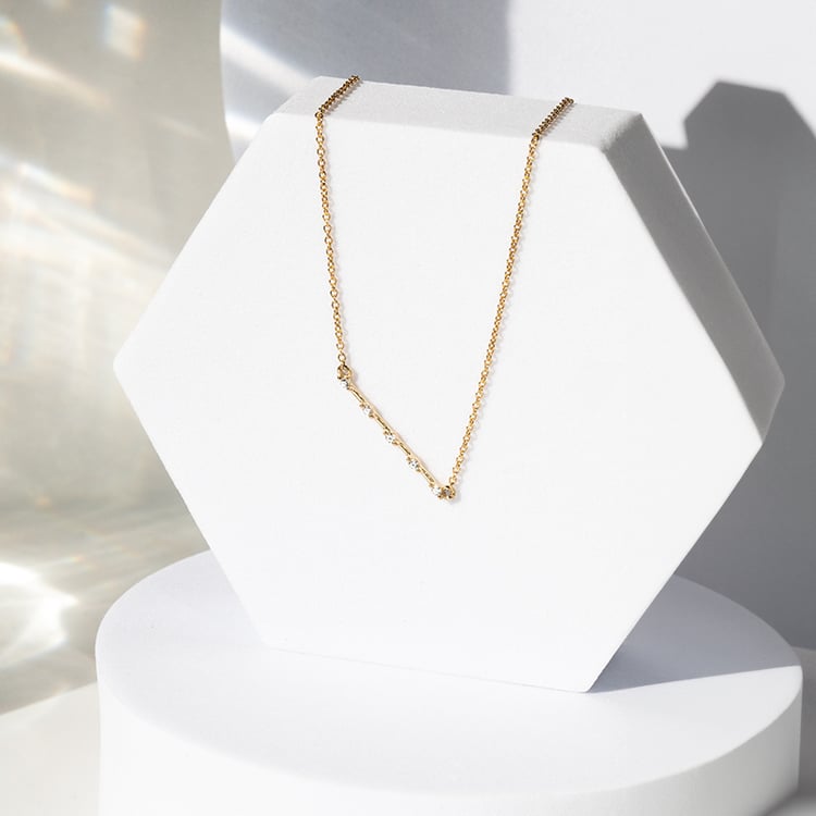 Minimalistische Halskette mit Lab Grown Diamanten Isaac 141178