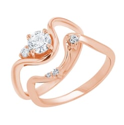 Romantisches Verlobungs-Set mit Diamantringen Valeria