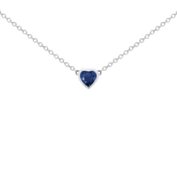 Halskette mit Saphir in Herzform Davila