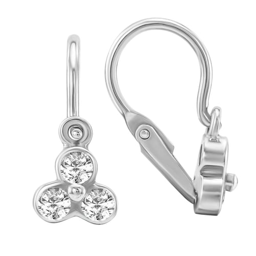 Goldene Kinderohrringe mit Lab Grown Diamanten Jasmine
