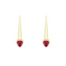 Hängeohrringe mit Rubinherzen Levy