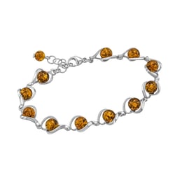 Bezauberndes Bernsteinarmband aus Silber Dree