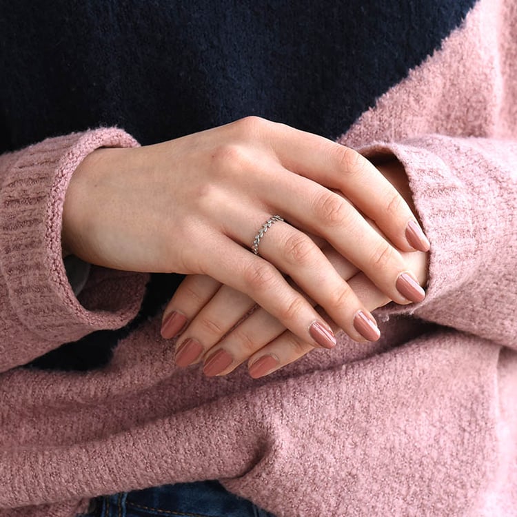 Goldener Ring in Blättchenform und flachen Ring für Herren Skyler 79793