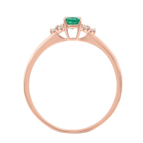 Verlobungsring mit Smaragd und Diamanten Sheldo