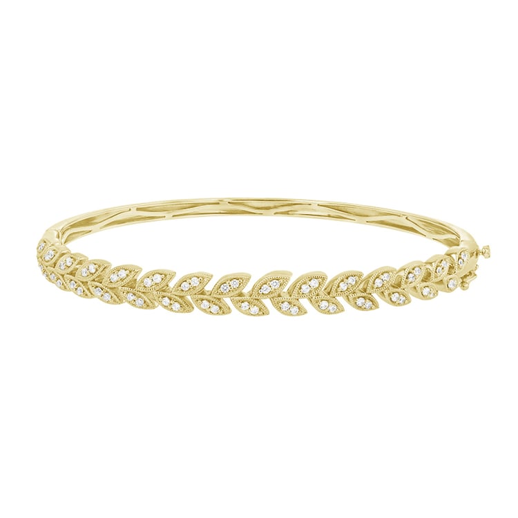 Eleganter silberner Armreif mit funkelnden Diamanten Ettore 107966