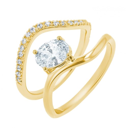 Romantisches Verlobungs-Set mit Diamantringen Zora