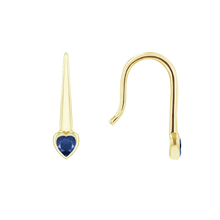 Hängeohrringe mit Saphir Herzen Levy 144763