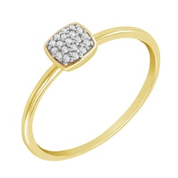 Goldring voller Diamanten Hevela