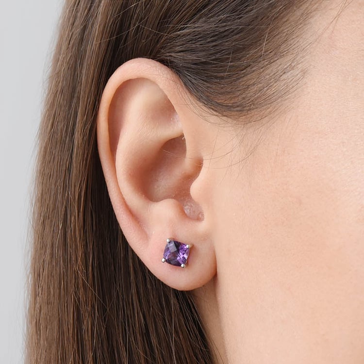 Goldene Ohrringe mit Amethysten Chavonah 92516