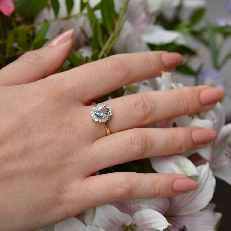 Aquamarinring mit Diamanten Sajani 106875