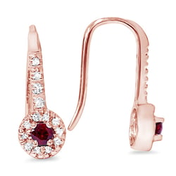 Diamantohrringe mit Rubinen Dhani
