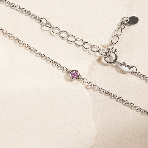Minimalistisches Silberarmband mit Saphir Bonato